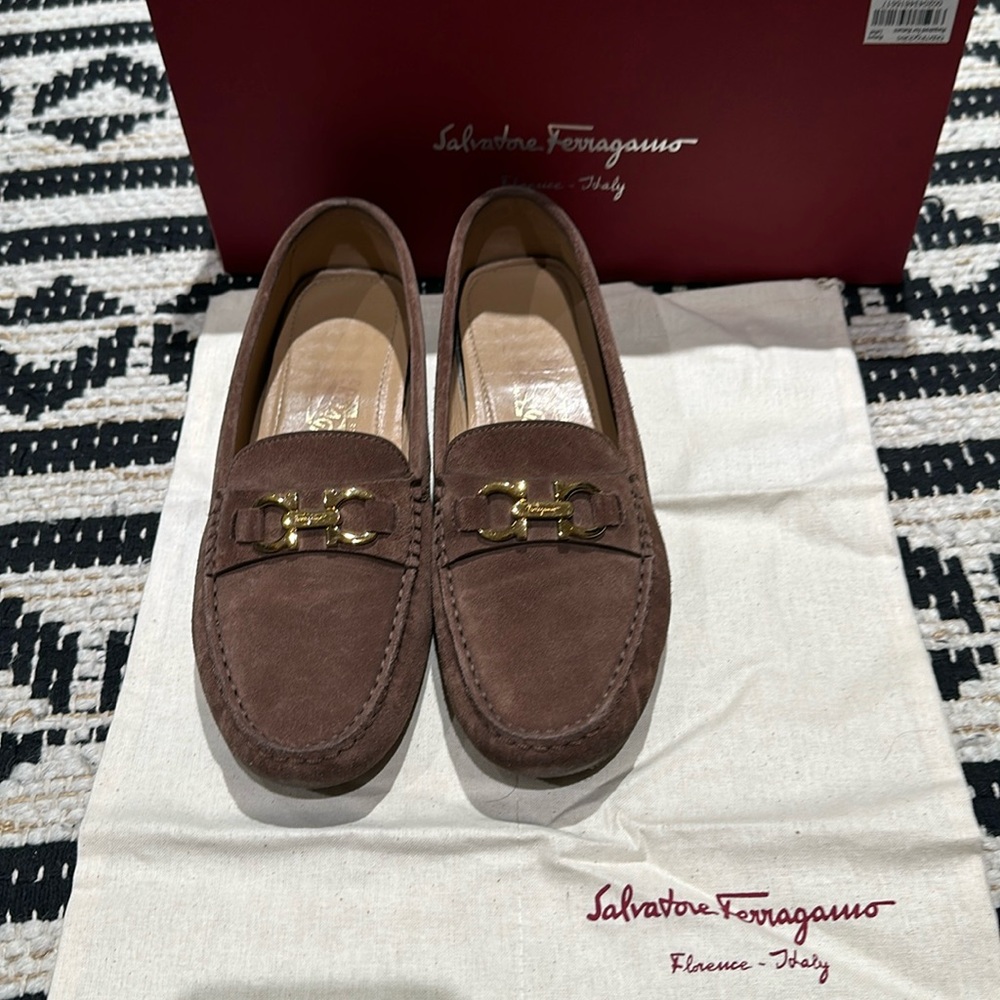 Salvatore Ferragamo  Saba Deep Taupe Loafers